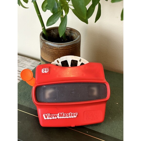Vintage View Master 3D by Fisher Price RED With Orange Handle Toy Original  1996 - Picture 1 of 7